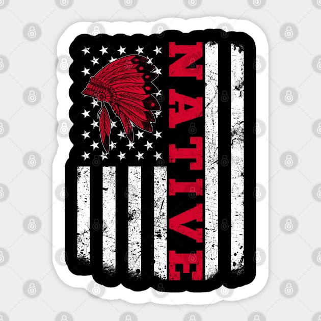 Native American Flag for Native Americans Sticker by tobzz